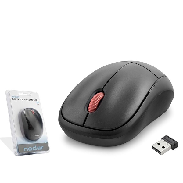 Nodar ND3409 2.4 GHz 1200 DPI Kablosuz Mouse Siyah