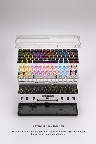 Torima TK04 RGB Işıklı Q Kablolu Mekanik Klavye Siyah