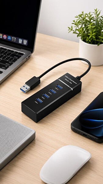 Torima YD32 Usb Hub 4 Port Çoklayıcı 3.0 Çoğaltıcı Siyah