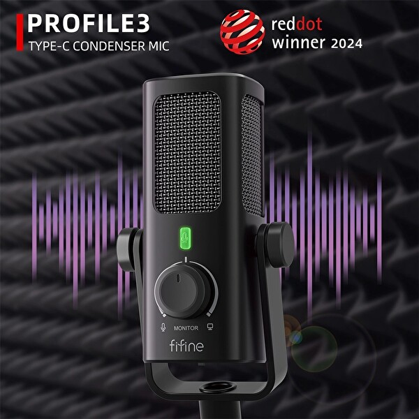 Fifine Profile3 USB Podcast - Yayıncı Bilgisayar Mikrofonu