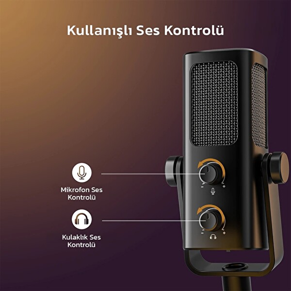 Fifine Profile3 USB Podcast - Yayıncı Bilgisayar Mikrofonu