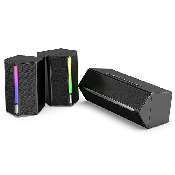 Fifine Ampligame A22 RGB USB 2+1 Bluetooth Oyuncu Bilgisayar Hoparlörü