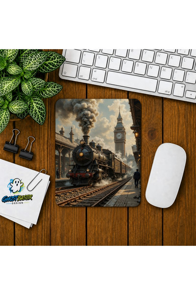 Ghostbastır Design Londra Tren İstasyonu Baskılı Oyuncu Mouse Pad 0178