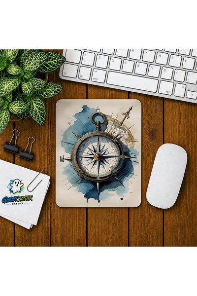 Ghostbastır Design Pusula Baskılı Oyuncu Mouse Pad 0250