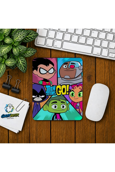 Ghostbastır Design Teen Titans Go Baskılı Oyuncu Mouse Pad 0308