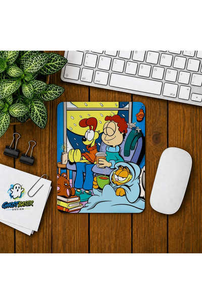 Ghostbastır Design Garfield Baskılı Oyuncu Mouse Pad 078
