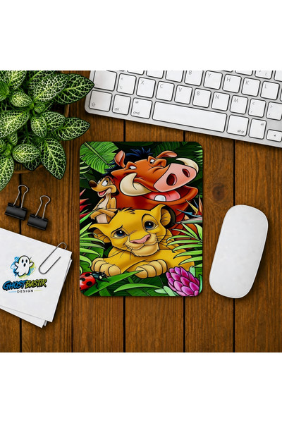 Ghostbastır Design Aslan Kral Baskılı Oyuncu Mouse Pad 016