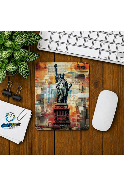 Ghostbastır Design Özgürlük Heykeli Baskılı Oyuncu Mouse Pad 0220