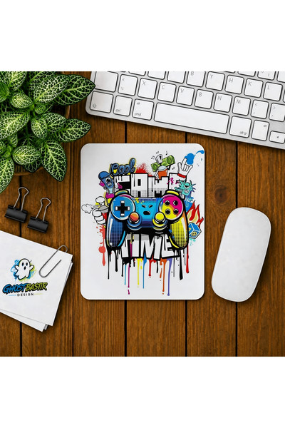 Ghostbastır Design Game Time Baskılı Oyuncu Mouse Pad 077