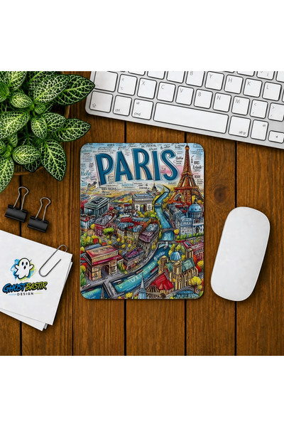 Ghostbastır Design Paris Baskılı Oyuncu Mouse Pad 0222