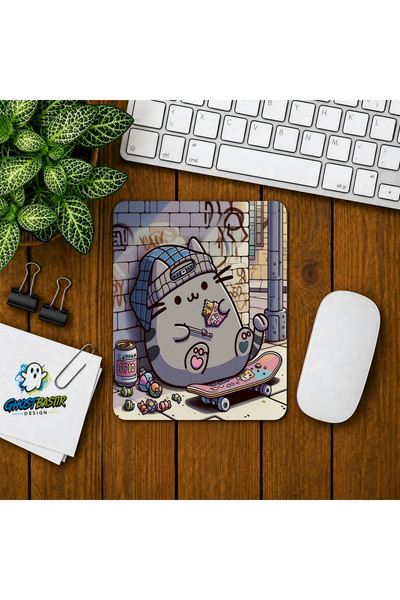 Ghostbastır Design Pusheen Baskılı Oyuncu Mouse Pad 0245