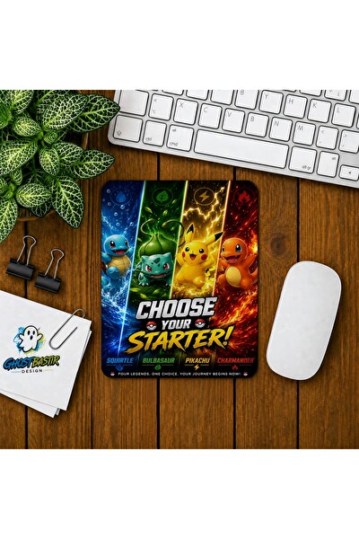 Ghostbastır Design Pokemon Baskılı Oyuncu Mouse Pad 0243