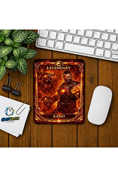 Ghostbastır Design Mortal Kombat Kano Baskılı Oyuncu Mouse Pad 0184