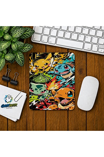 Ghostbastır Design Pokemon Baskılı Oyuncu Mouse Pad 0240