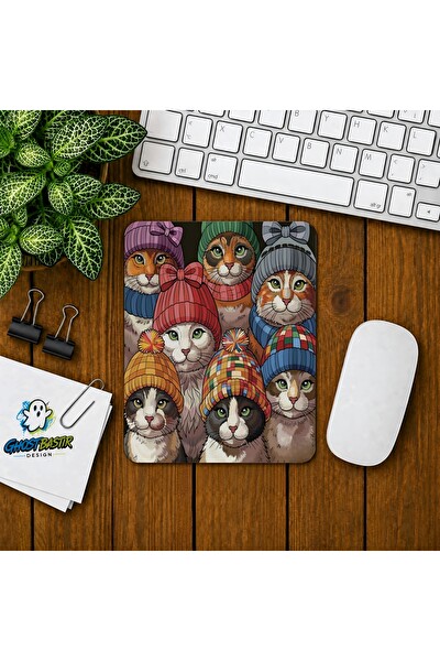 Ghostbastır Design Kediler Baskılı Oyuncu Mouse Pad 0119