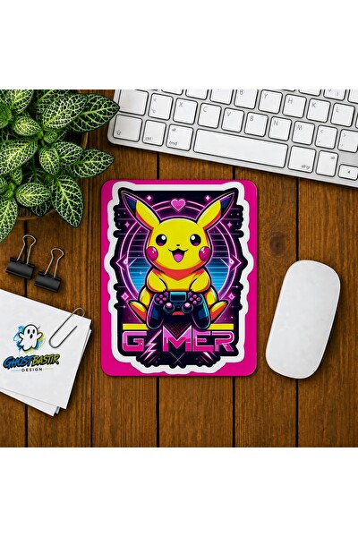 Ghostbastır Design Pikachu Baskılı Oyuncu Mouse Pad 0237