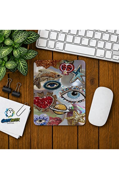 Ghostbastır Design Nazar Boncuklu Baskılı Oyuncu Mouse Pad 0211