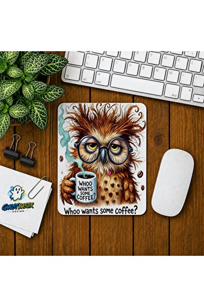 Ghostbastır Design Baykuş Baskılı Oyuncu Mouse Pad 028