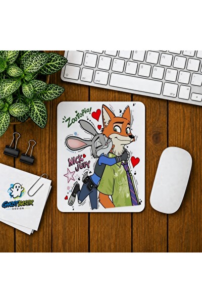 Ghostbastır Design Zootropolis Nick ve Judy Baskılı Oyuncu Mouse Pad 0361
