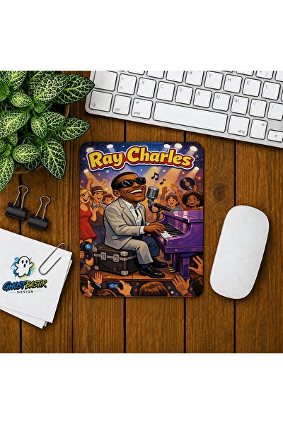 Ghostbastır Design Ray Charles Baskılı Oyuncu Mouse Pad 0252