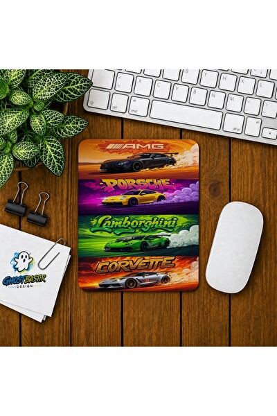 Ghostbastır Design Spor Arabalar Baskılı Oyuncu Mouse Pad 0283
