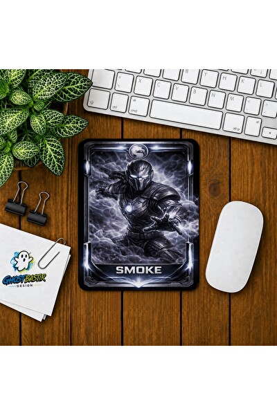 Ghostbastır Design Mortal Kombat Smoke Baskılı Oyuncu Mouse Pad 0190