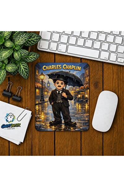 Ghostbastır Design Charles Chaplin Baskılı Oyuncu Mouse Pad 053