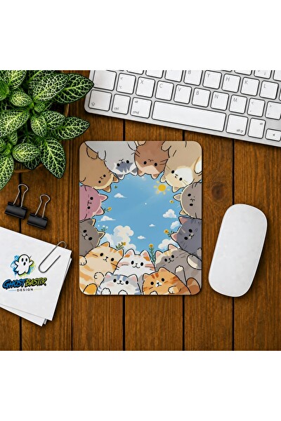Ghostbastır Design Kediler Baskılı Oyuncu Mouse Pad 0120