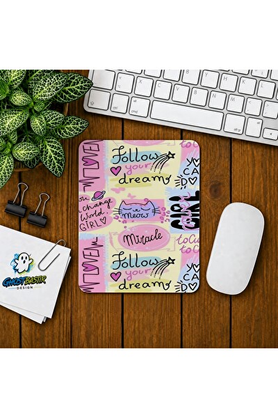 Ghostbastır Design Meow Baskılı Oyuncu Mouse Pad 0195