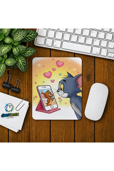 Ghostbastır Design Tom ve Jerry Baskılı Oyuncu Mouse Pad 0324