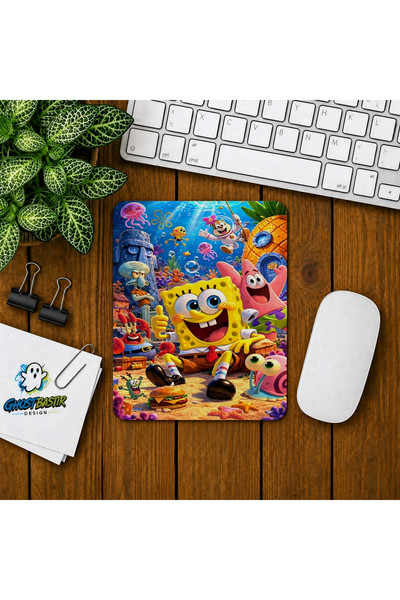 Ghostbastır Design Sünger Bob Baskılı Oyuncu Mouse Pad 0295