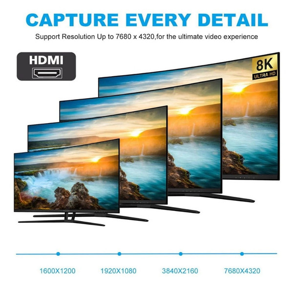Lunatic 8063 Mini Hdmi UHD 4K 8K Kablosuz HDTV Dönüştürücü Mini HDMI 8K Uzatma Adaptörü