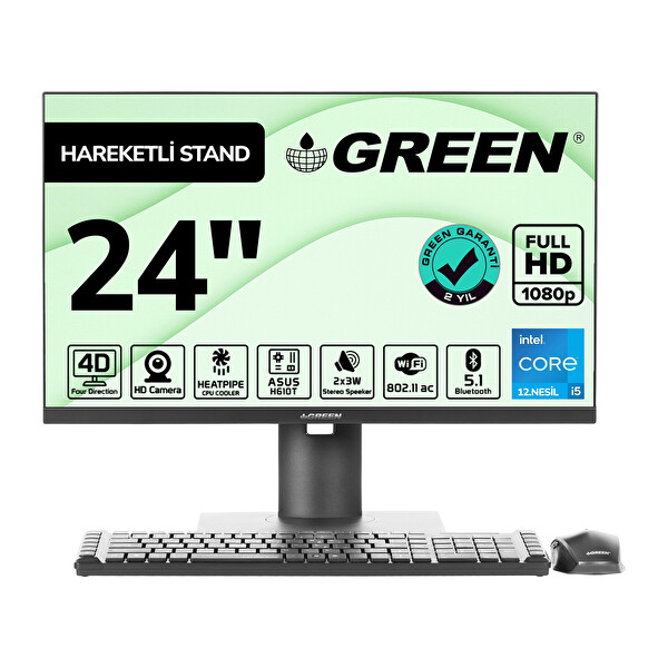 Green GT24 Intel i5 12400 İşlemci 24