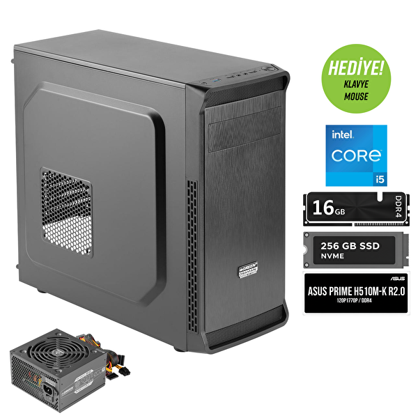 Oraman Plus Intel Core i5-11400 16 GB DDR4 RAM 256 GB M.2 SSD FreeDOS Masaüstü Bilgisayar