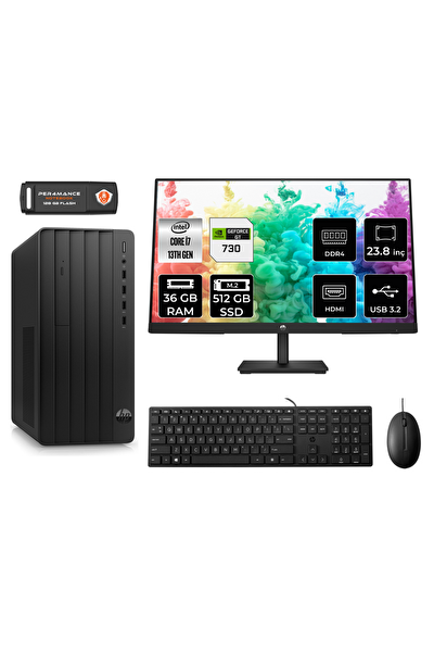 Pro Tower 290 G9 8T2X1ESMNT2332 i7-13700 23.8" 36 GB RAM 512 GB SSD FHD FreeDOS Masaüstü Bilgisayar - PER4 USB Bellek