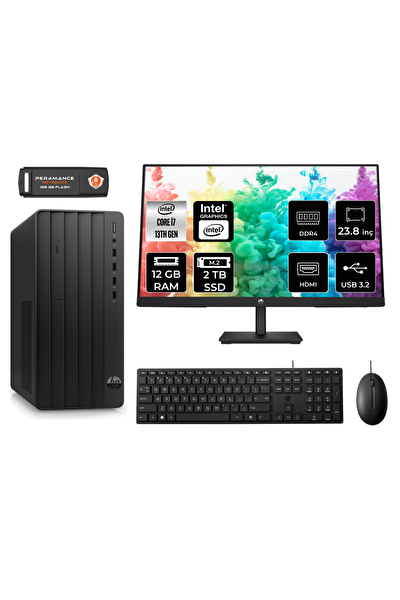 Pro Tower 290 G9 8T2X1ESMNT309 i7-13700 23.8" 12 GB RAM 2 TB SSD FHD FreeDOS Masaüstü Bilgisayar - PER4 USB Bellek