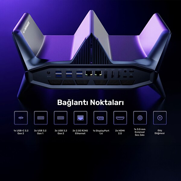 Raxius Vector GX-I129.3070A012 i9-12900H 64GB 1TBSSD RTX3070 FreeDOS Mini Masaüstü Bilgisayar