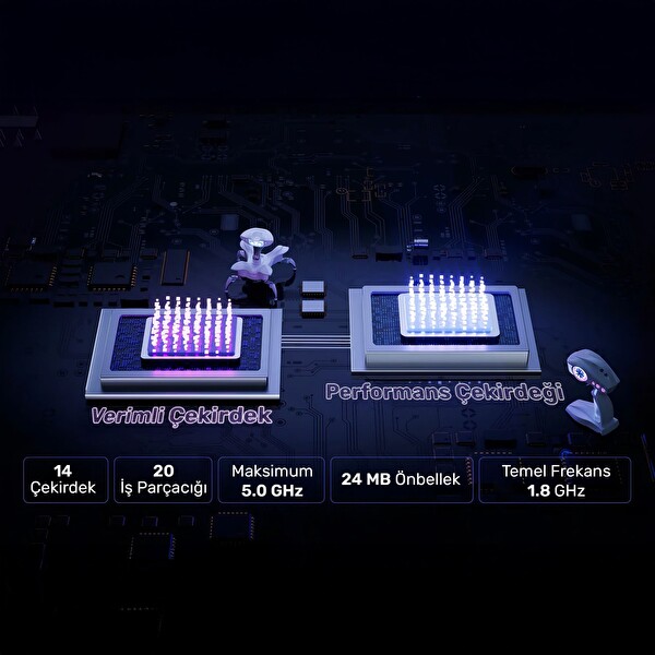 Raxius Vector GT-I129.3080A001 i9-12900H 16GB 512SSD RTX3080 FreeDOS Mini Masaüstü Bilgisayar