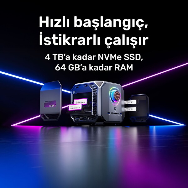 Raxius Vector GT-I129.3080A010 i9-12900H 32GB 2TBSSD RTX3080 FreeDOS Mini Masaüstü Bilgisayar