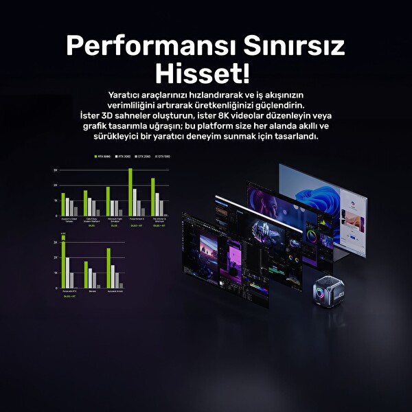 Raxius Vector GT-I129.3080A017 i9-12900H 16GB 512SSD RTX3080 W11P Mini Masaüstü Bilgisayar