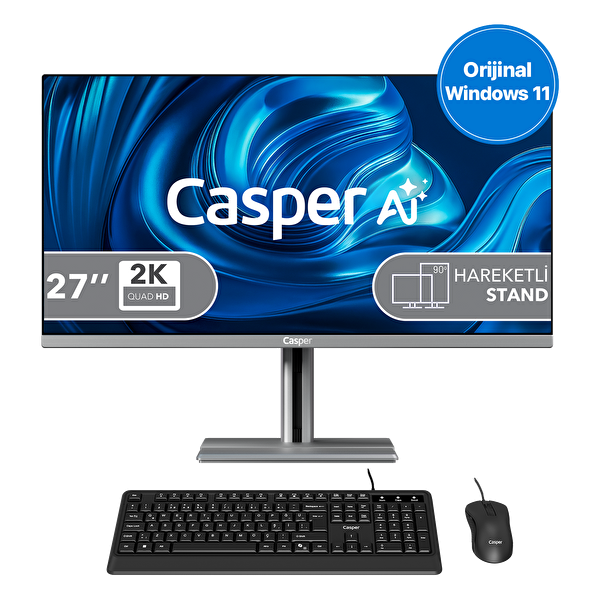 Casper Nirvana A87.255H-BF00A-V-G Intel Core Ultra 7-255H 16GB RAM 1TB NVMe SSD Windows 11 Home AIO