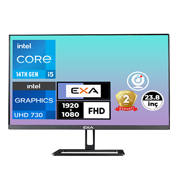 C54 Intel Core i5-14400 16 GB RAM 512 GB SSD 23.8" FHD W11 Pro All In One Bilgisayar X24S 019