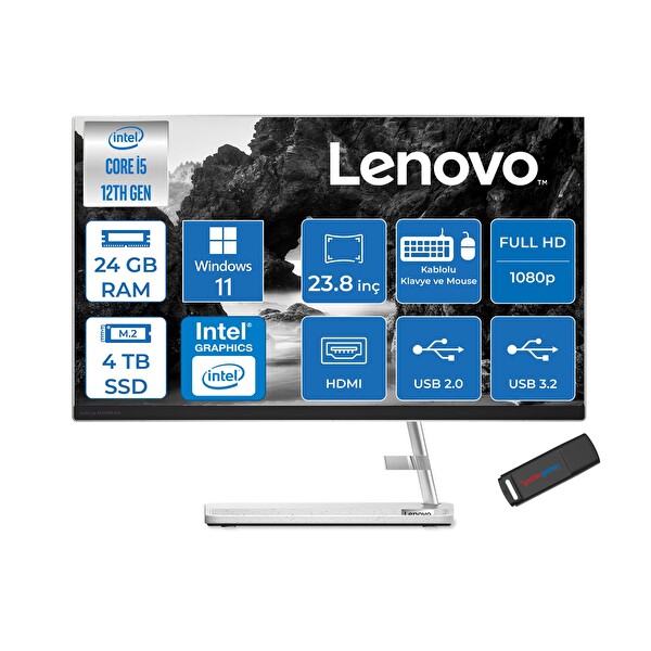 Lenovo Ideacentre 3 24IAP7 F0GH01GDTRP10 i5 12450H 23.8