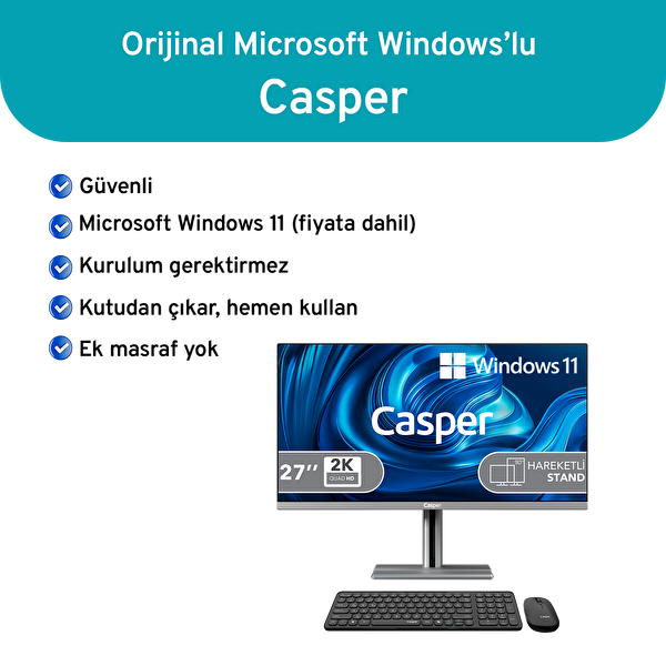 Casper Nirvana A87.210H-AV00A-V-G Intel Core 5-210H 12GB RAM 500GB NVME SSD W11H