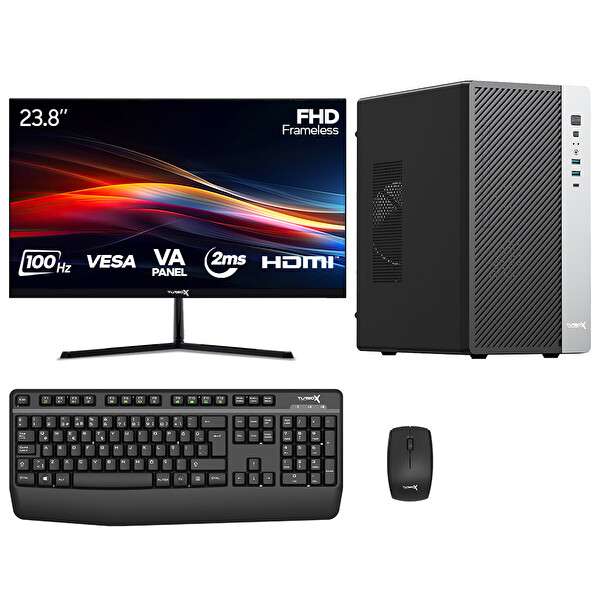 Turbox Tx8481 Ryzen 5 5500 16 GB DDR4 Ram 512 GB SSD 4 GB GT740 23.8