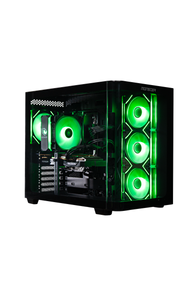Monster Tulpar TD3 V1.2.3 AMD Ryzen 5 8400F A620A Anakart 16GB 1TB Rx 7600 Freedos Masaüstü Oyun Bilgisayarı - Siyah