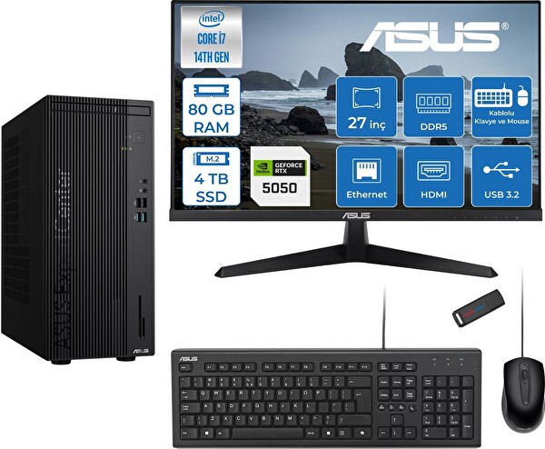 Asus Expertcenter D501MER i7-14700 80 GB 4 TB SSD 8 GB RTX5050 FreeDOS - 27