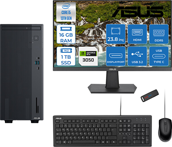 Asus Expertcenter P500MV I5-13420H 16 GB 1 TB SSD FreeDOS 6 GB RTX3050 IPS 23.8