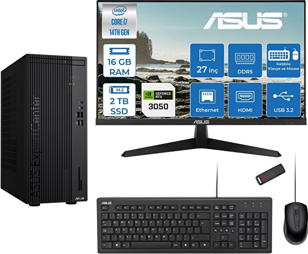 Asus Expertcenter D501MER i7-14700 16 GB 2 TB SSD 6 GB RTX3050 FreeDOS - 27