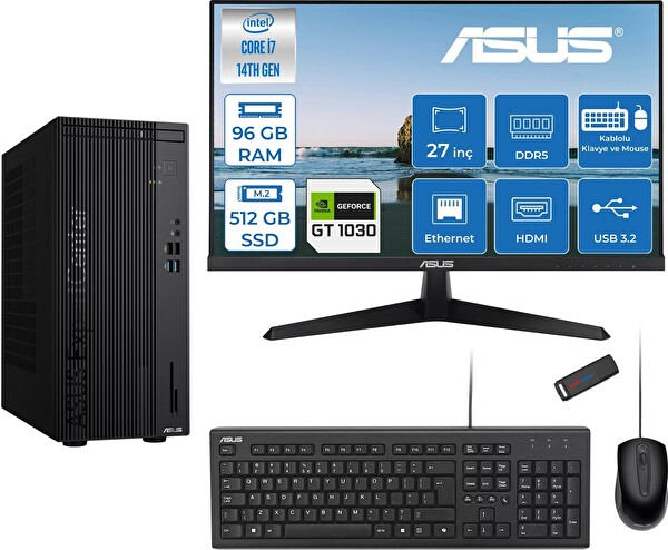 Asus Expertcenter D501MER i7-14700 96 GB 512 GB SSD 4 GB GT1030 FreeDOS - 27